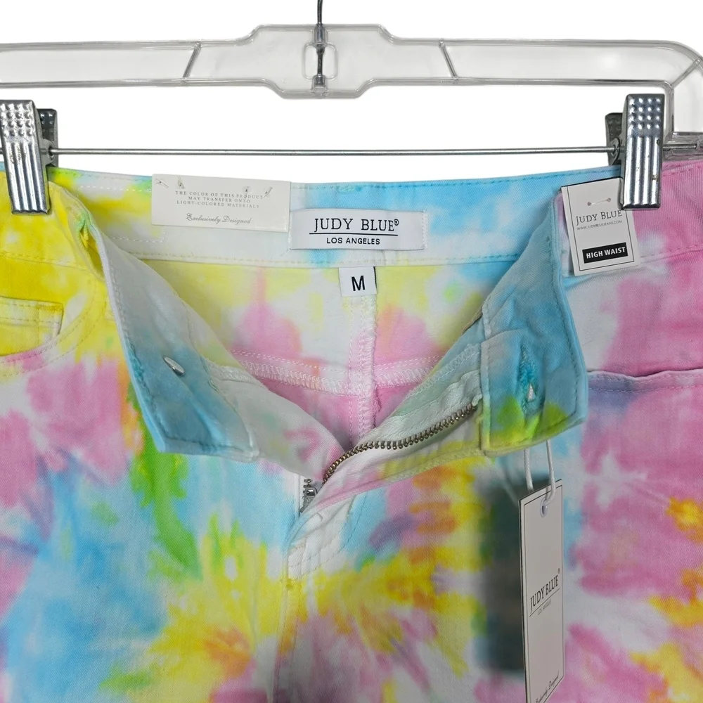 Judy Blue Women's Colorful Tie-Dye Jean Shorts - Picture 3 of 4